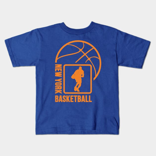 New York Basketball 04 Kids T-Shirt by yasminkul